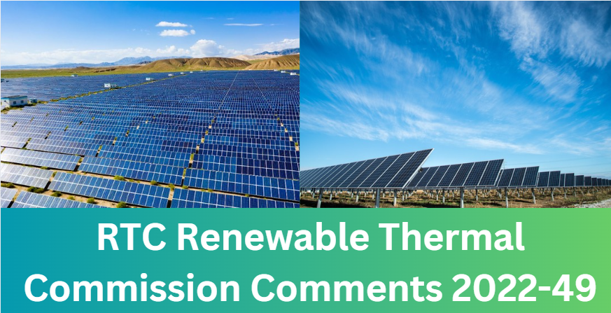 RTC Renewable Thermal Commission Comments 2022-49